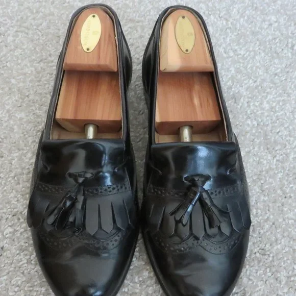 Nordstrom Shoes Euc Vtg Nordstrom Mens Black Leather Tassel